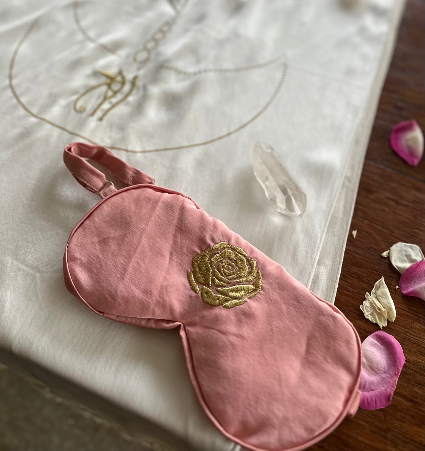 Silk Crystal Mask - Rosa Mystica - The Rose Codes
