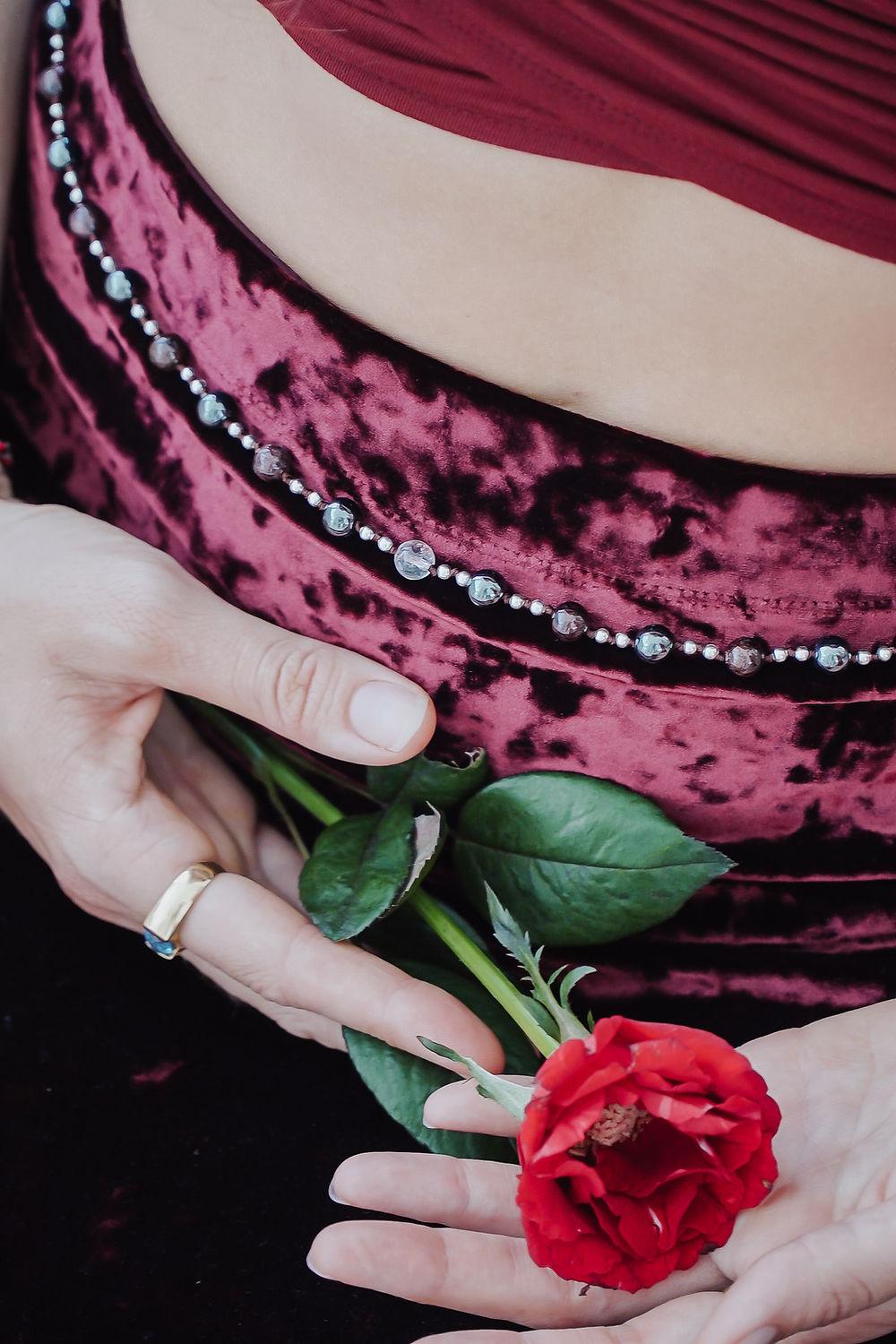 Rose Blood - Womb Mala - The Rose Codes