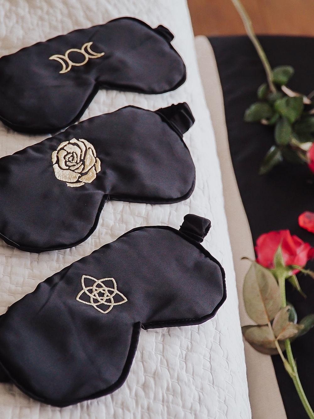 Silk Crystal Mask - Triple Moon Goddess - The Rose Codes