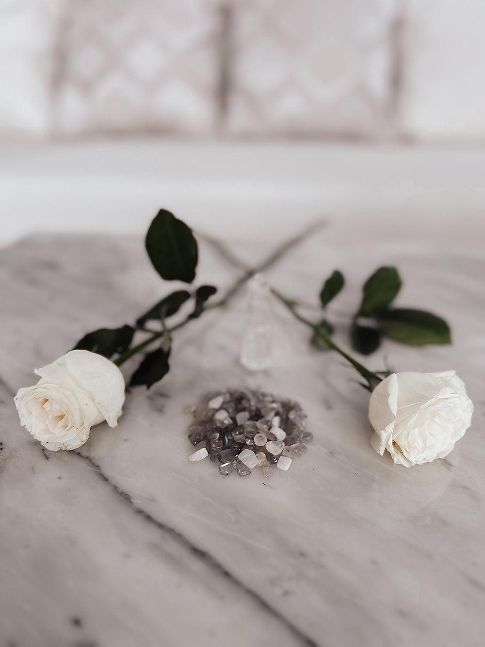 Silk Crystal Mask - Triple Moon Goddess - The Rose Codes