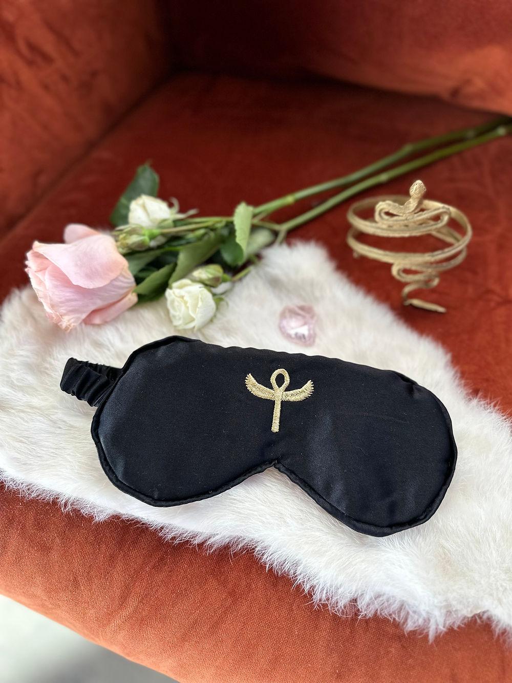 Silk Crystal Mask - Ankh of Isis - The Rose Codes