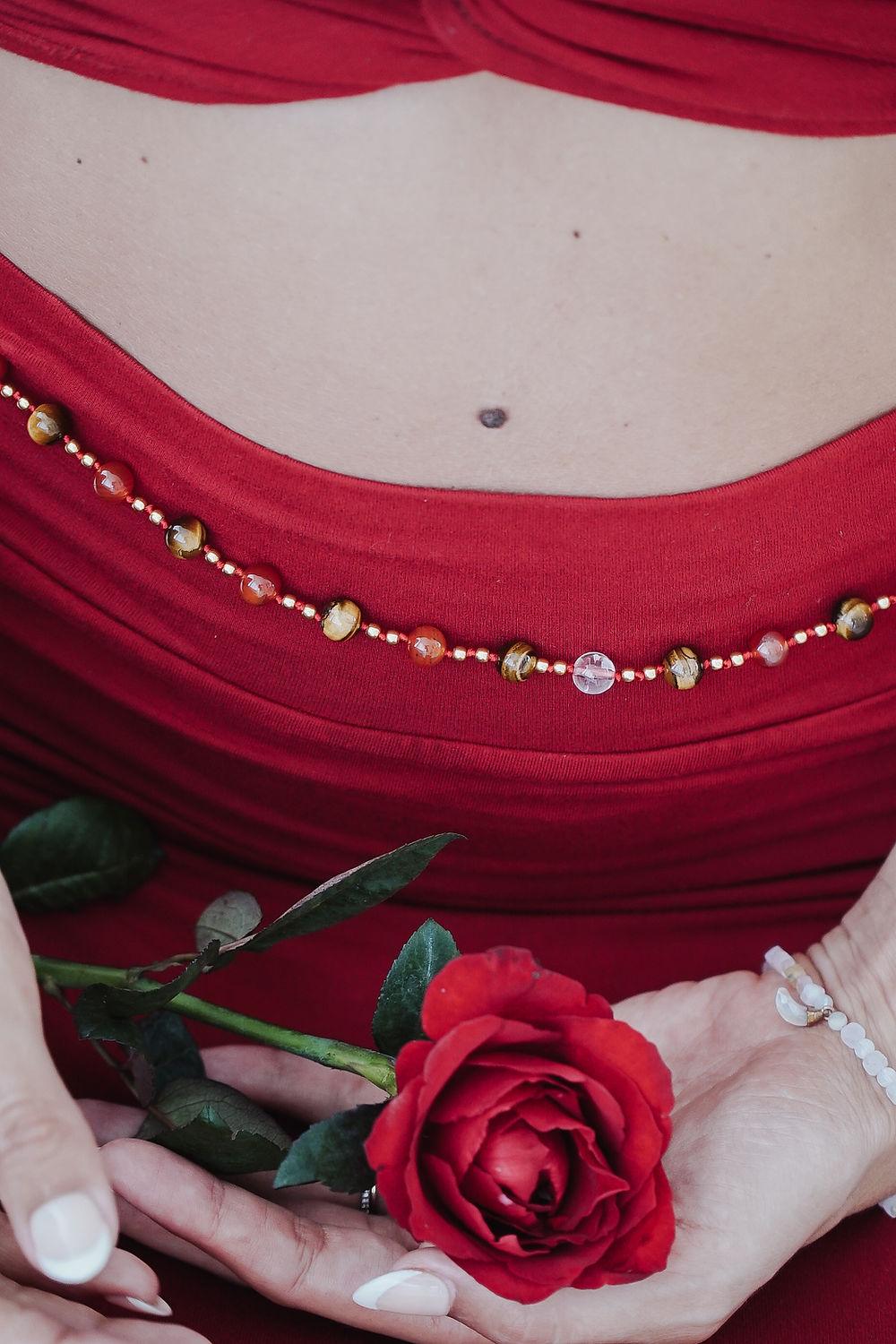 The Red Thread - Womb Mala - The Rose Codes