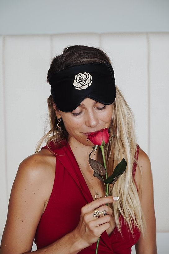 Silk Crystal Mask - Rosa Mystica - The Rose Codes