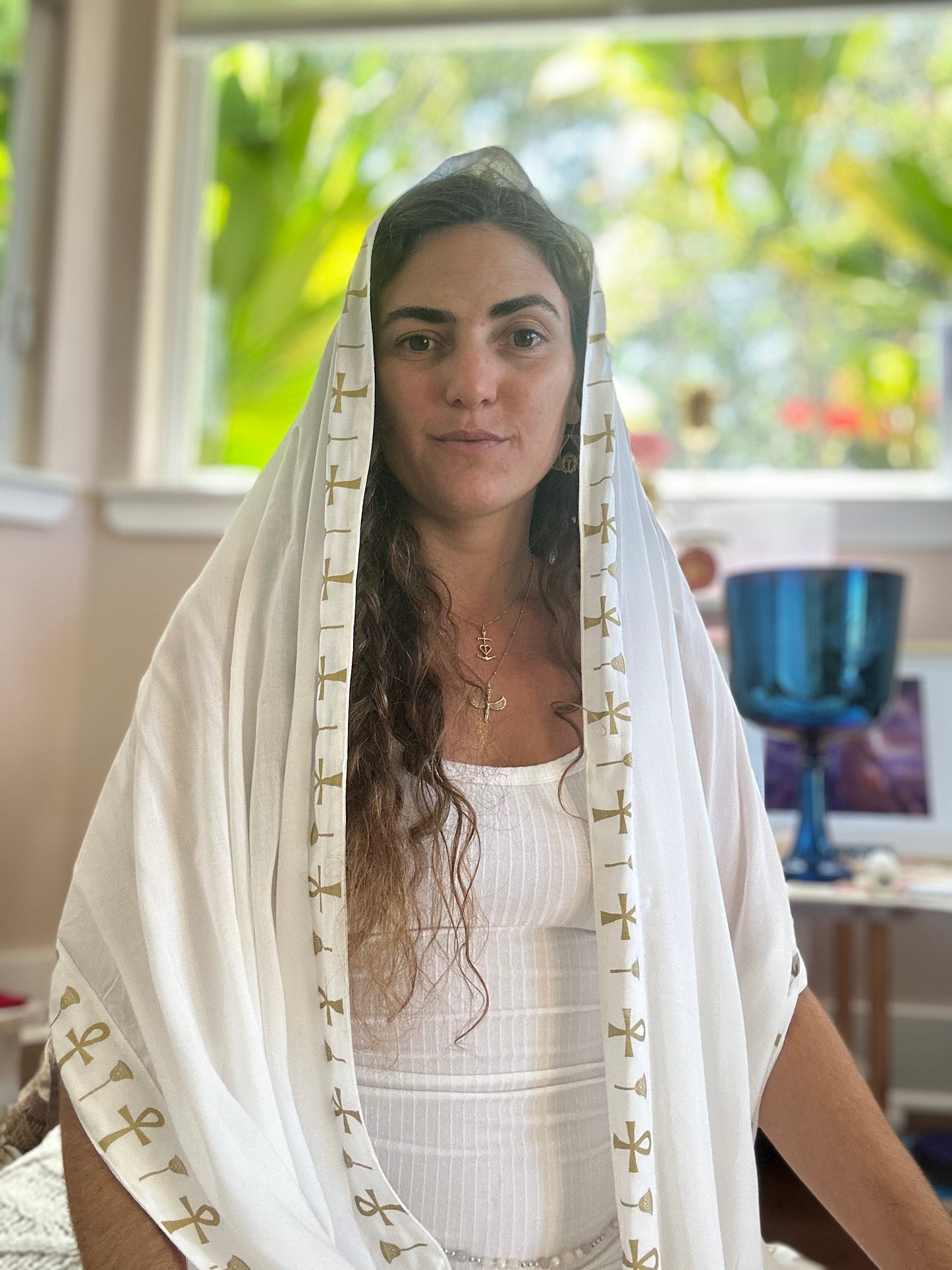 Isis Prayer Shawl - White