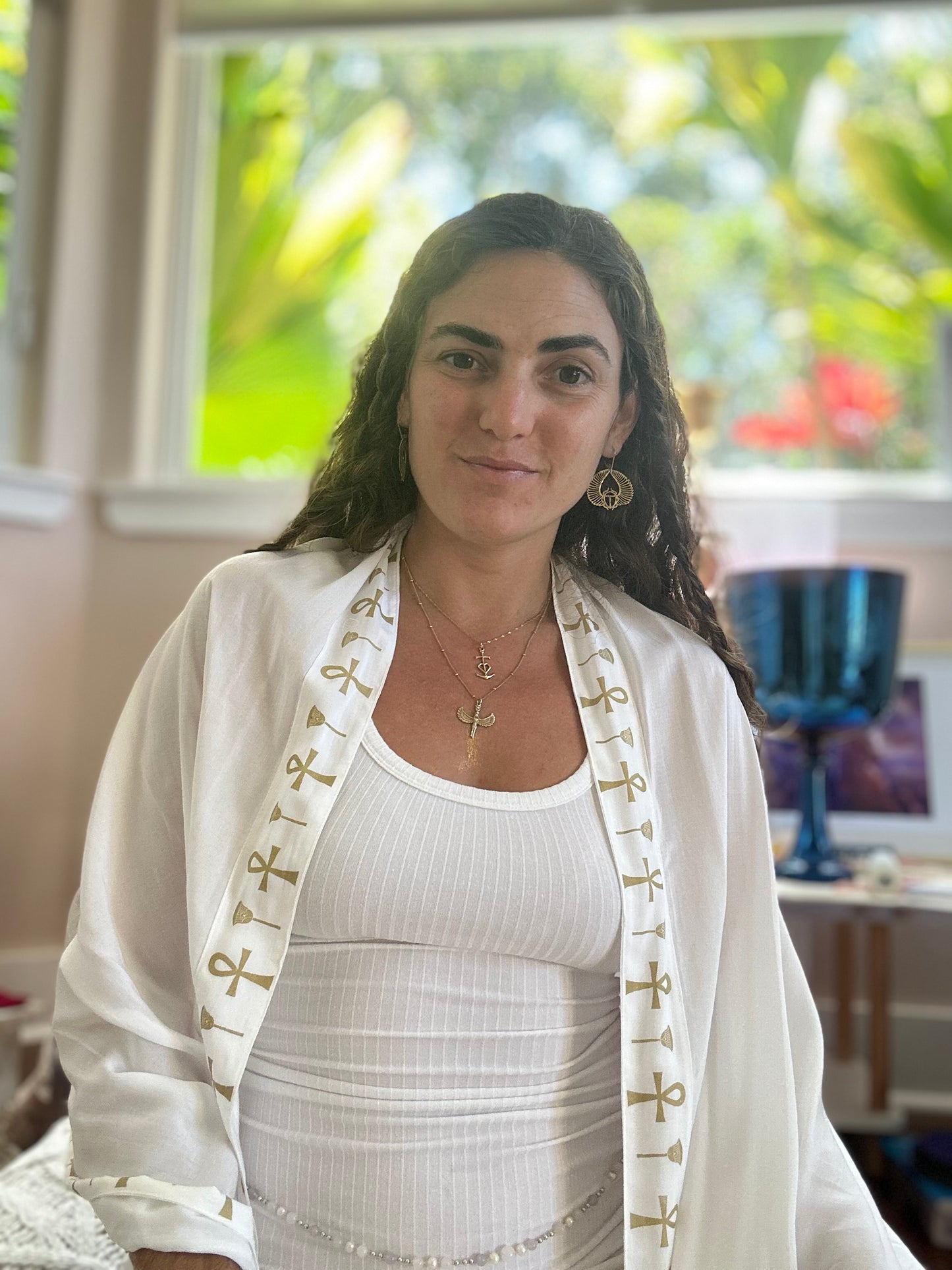 Isis Prayer Shawl - White