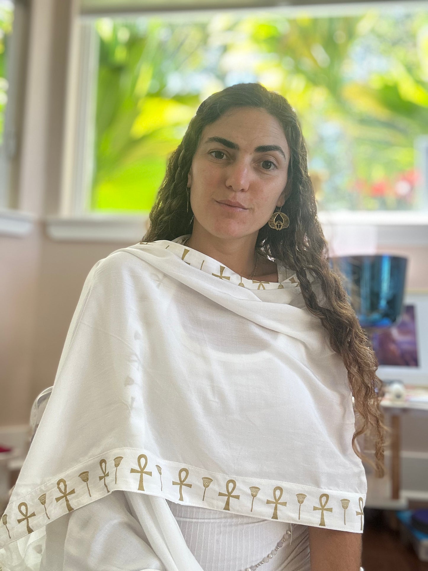 Isis Prayer Shawl - White