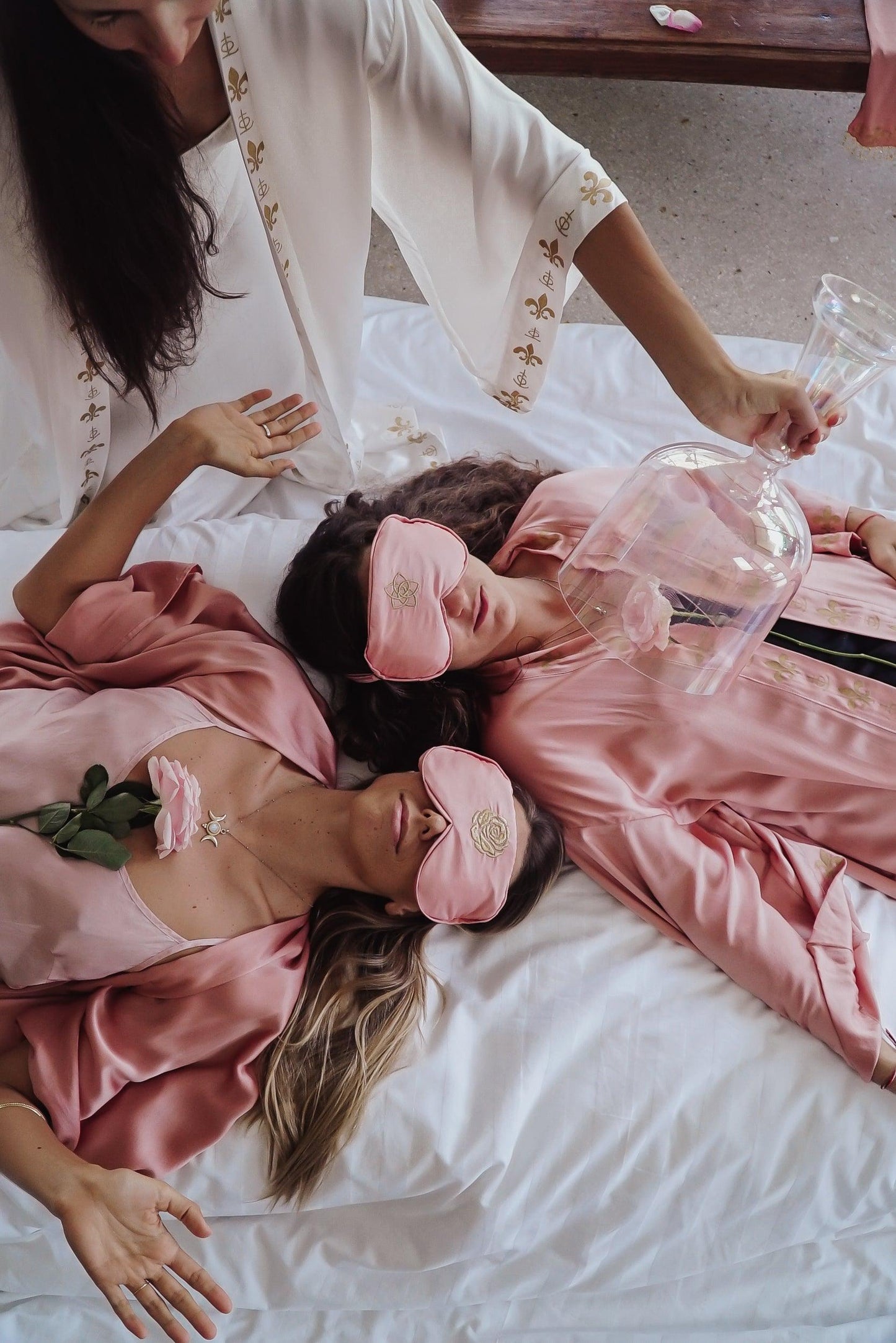 Silk Crystal Mask - Rosa Mystica - The Rose Codes