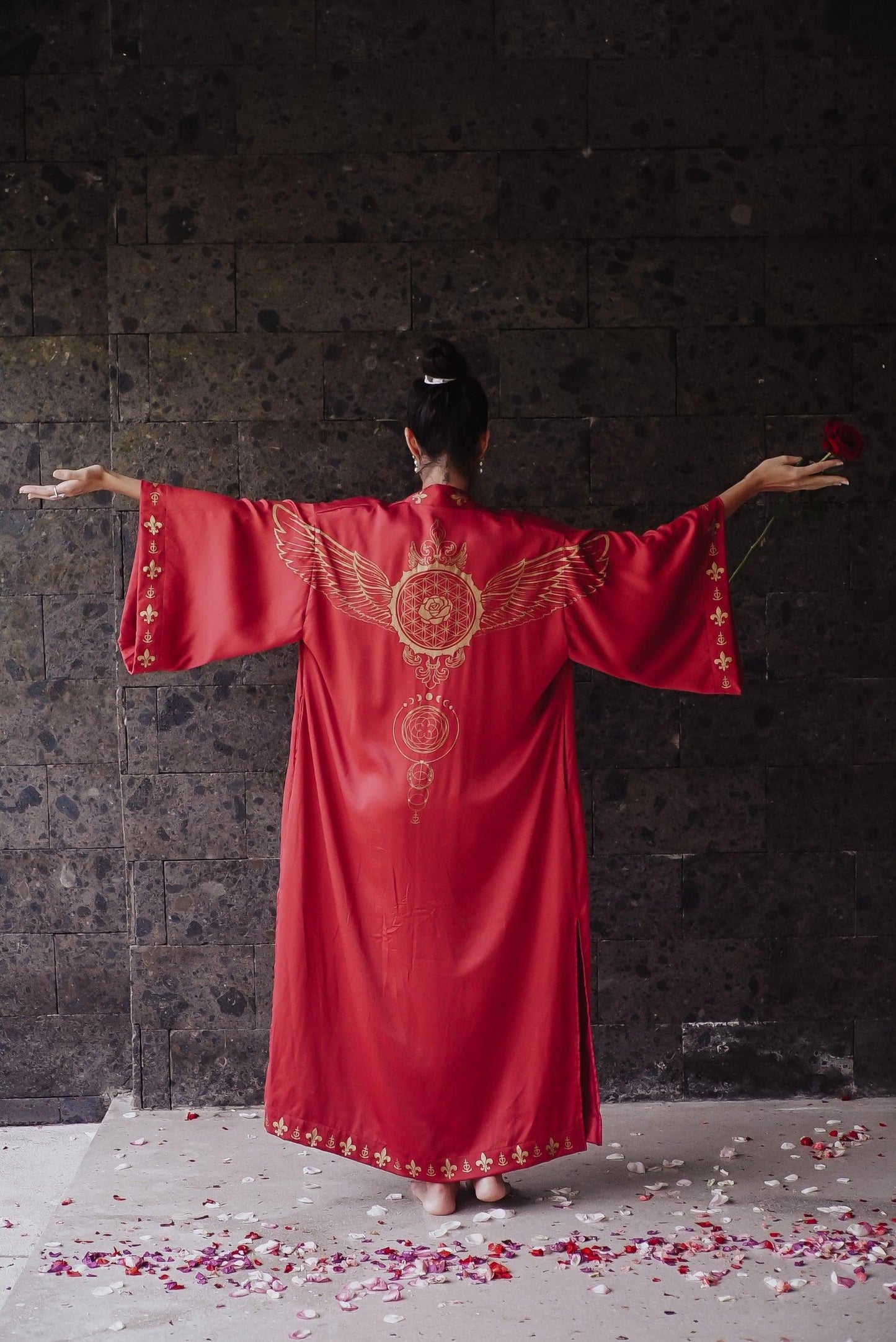 Rose Priestess Kimono (long-sleeve) - The Rose Codes