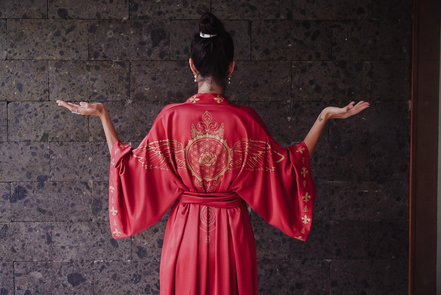 Rose Priestess Kimono (long-sleeve) - The Rose Codes