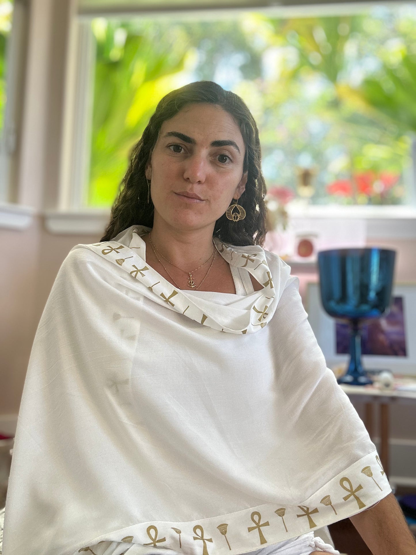 Isis Prayer Shawl - White
