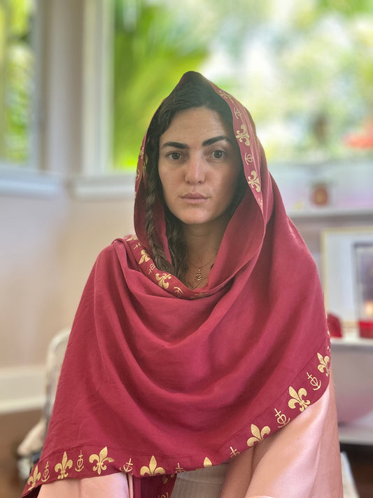 Magdalene Prayer Shawl - Ruby