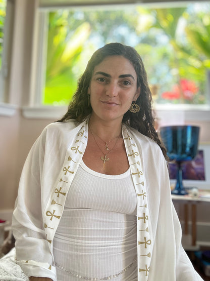 Isis Prayer Shawl - White